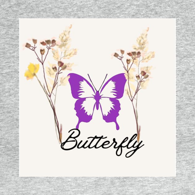 Butterfly with flowers  t-shirt design. by T-shirts  international:"Experienced fashion T-shirt designer at T-shirts International, crafting stylish and innovative designs that elevate your look. 🎨